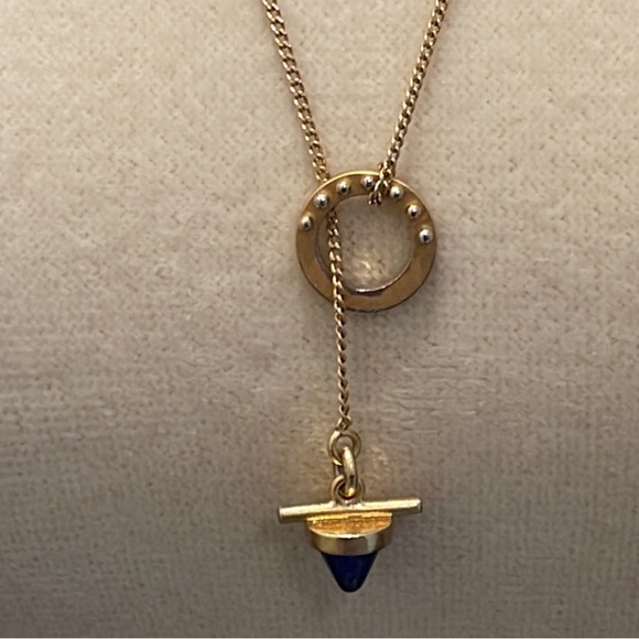 Madewell necklace lapis pyramid drop - Picture 7 of 7